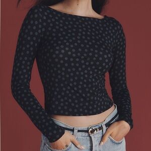 NWT Reformation Wiley Knit Top in Cosmic Dot